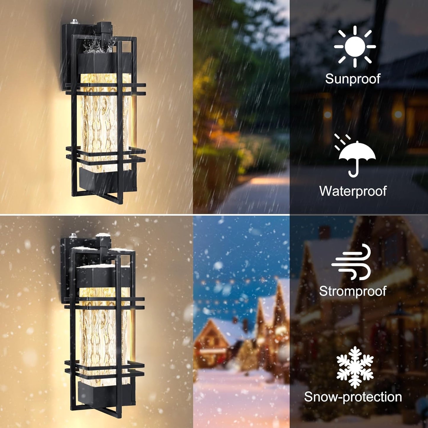 Light Fixtures Wall Mount Wall Sconce Lights Outside Lantern Lamp 2 Pack Dusk to Dawn