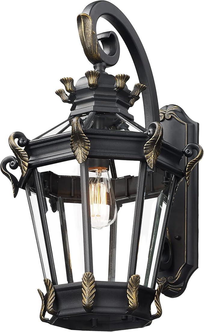 Emliviar Farmhouse Large Outdoor Wall Lantern 24.4" Vintage Rustic XE267B BG