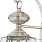 Quoizel Newbury Outdoor Wall Lantern, 20 Inch 2-Light Pewter Wall Sconce, French Country Exterior Wall Lantern Fixture, E12 Base, Clear Glass, Outside Lights for Patio, Porch, Garage or Yard