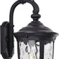 John Timberland Bellagio European Outdoor Wall Light Fixture Textured Black 20 1/2"