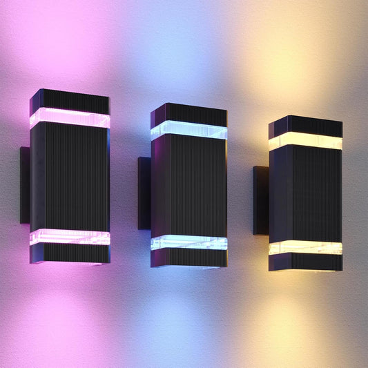 Modern RGB+CCT Outdoor Wall Lights 2700-6500K RGB Color Changing