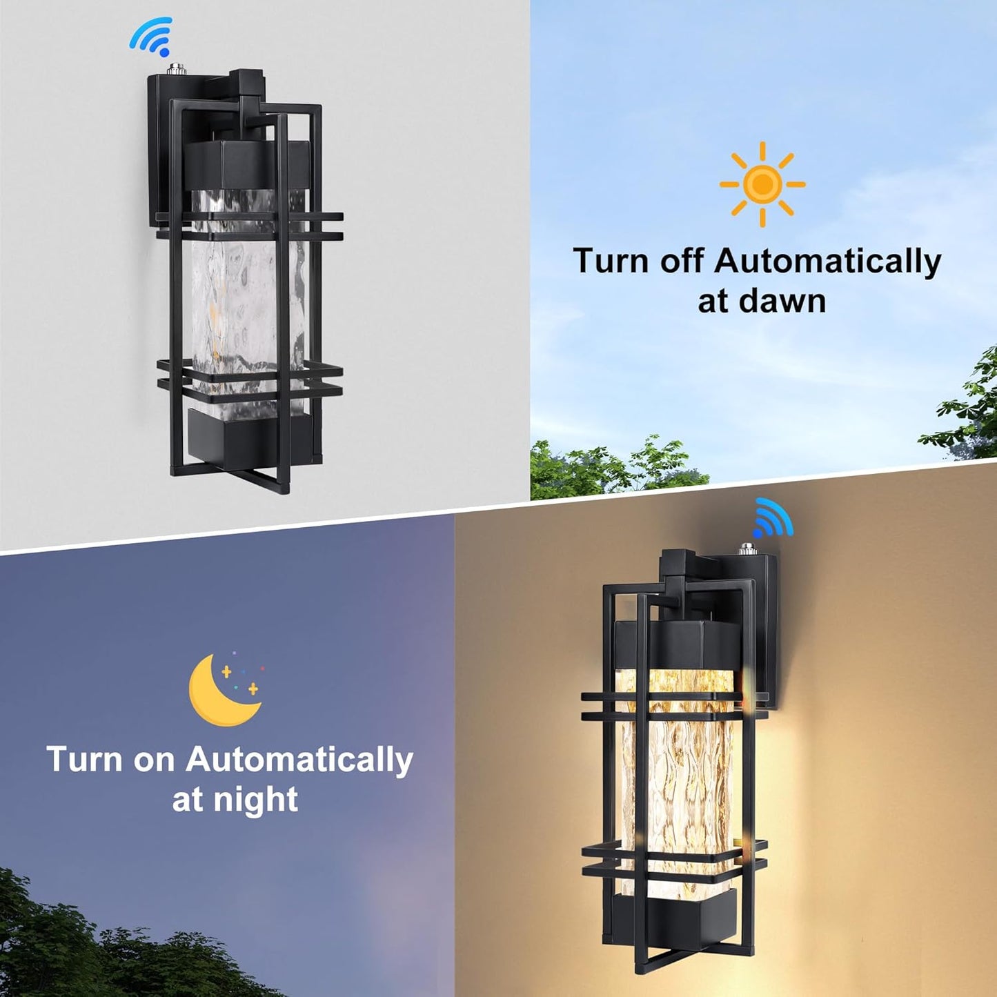 Light Fixtures Wall Mount Wall Sconce Lights Outside Lantern Lamp 2 Pack Dusk to Dawn