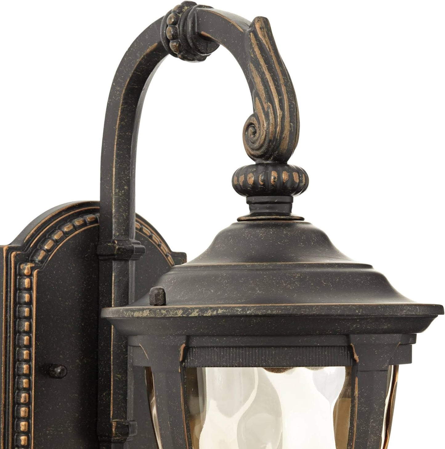 John Timberland Bellagio Rustic Vintage Outdoor Wall Light LED Fixtures Bronze Metal 13 1/2"