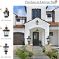 Emliviar Farmhouse Large Outdoor Wall Lantern 24.4" Vintage Rustic XE267B BG