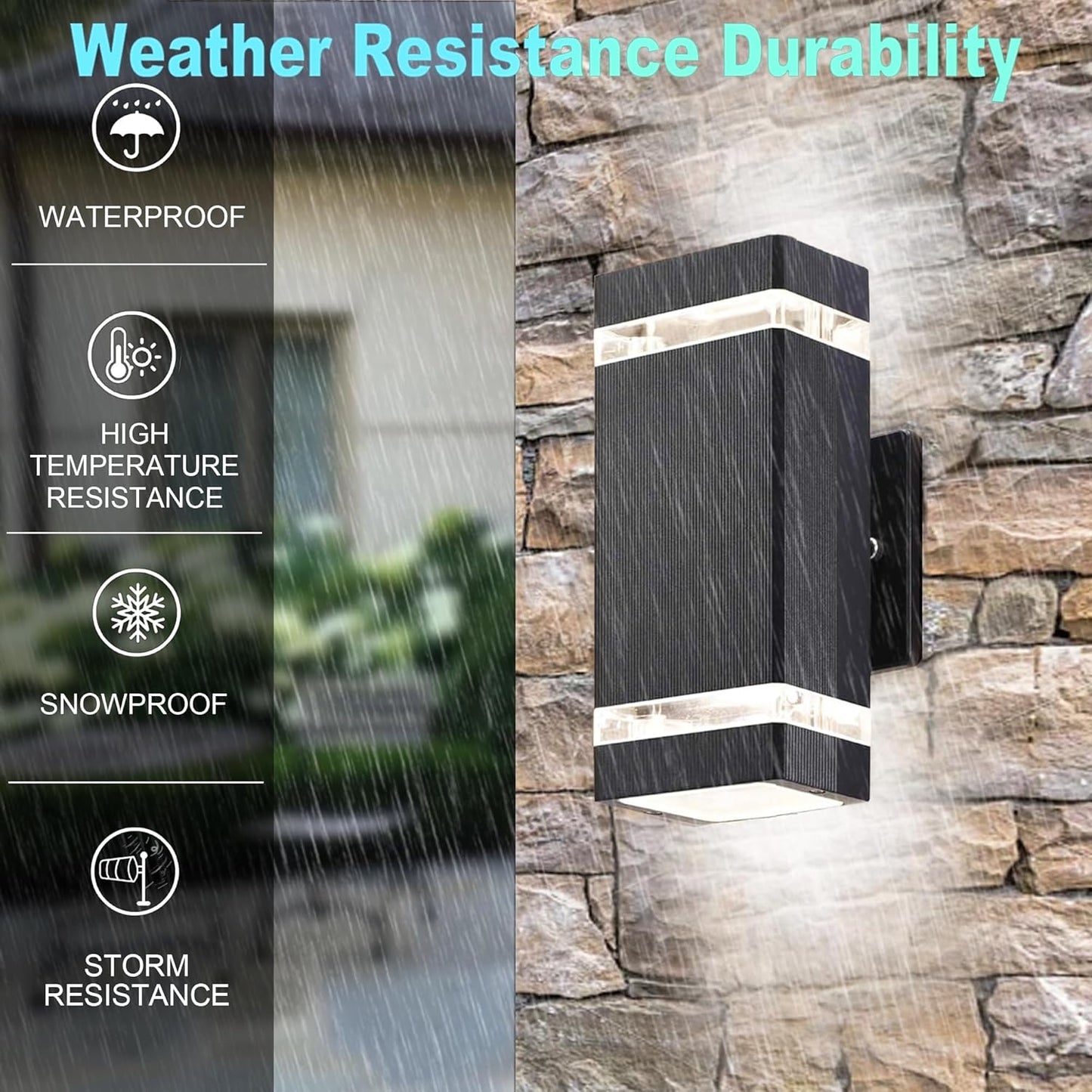Modern RGB+CCT Outdoor Wall Lights 2700-6500K RGB Color Changing